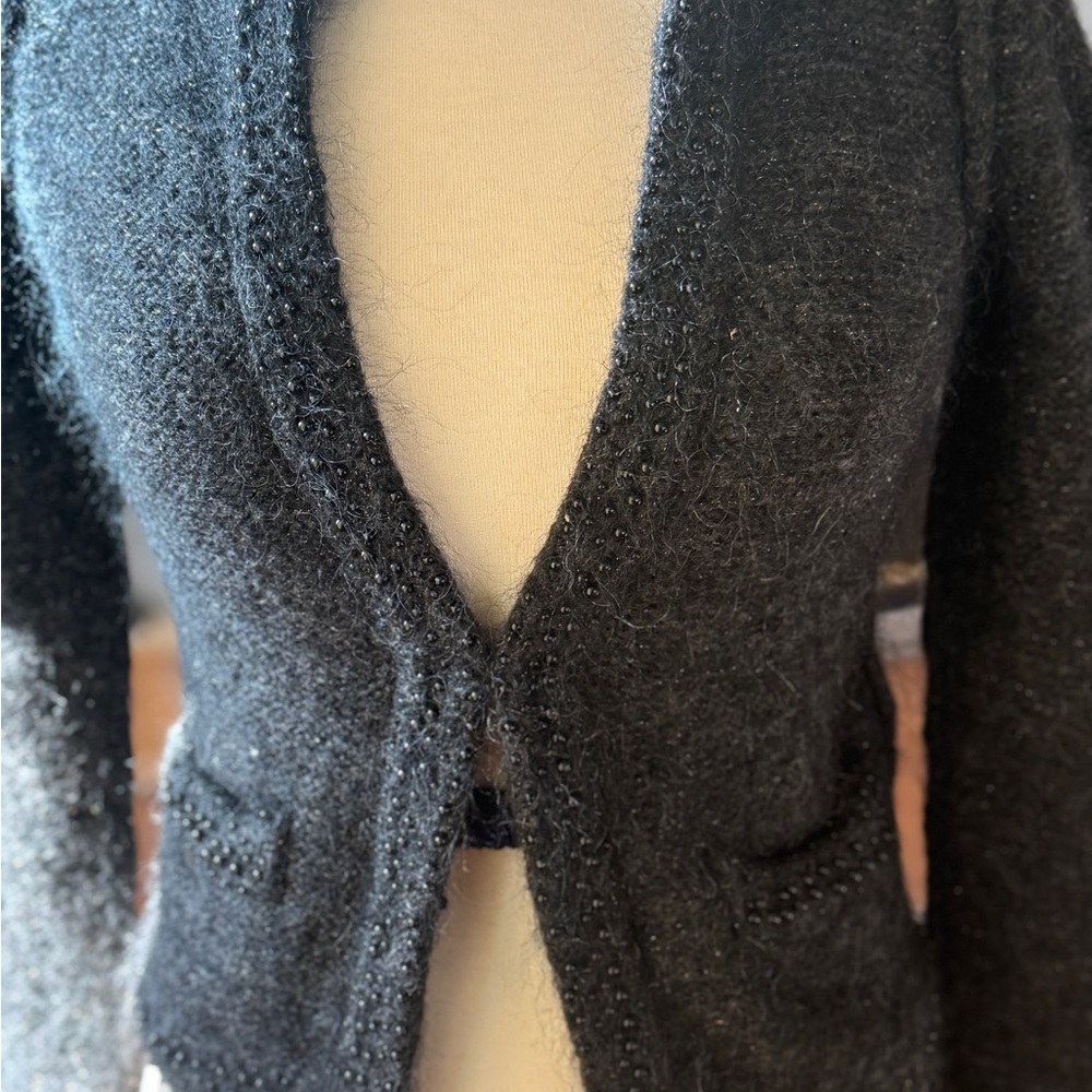 Margaret O'Leary Black Textured Cardigan